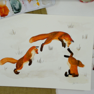 Fox Pouncing